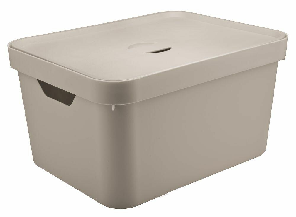 Caixa Organizadora Cube Martiplast 32L 24,5x46x36cm Nude