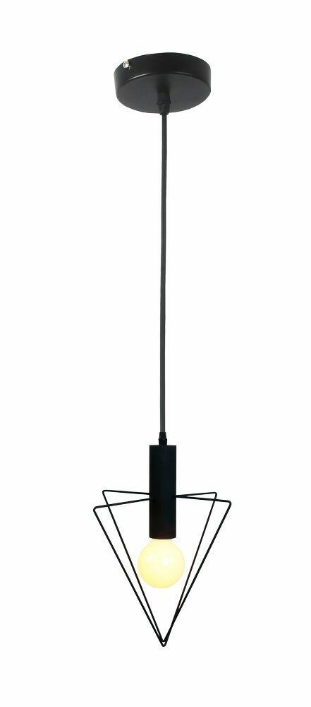 Pendente Taschibra 1 Lâmpada Uni 607 E27 Preto