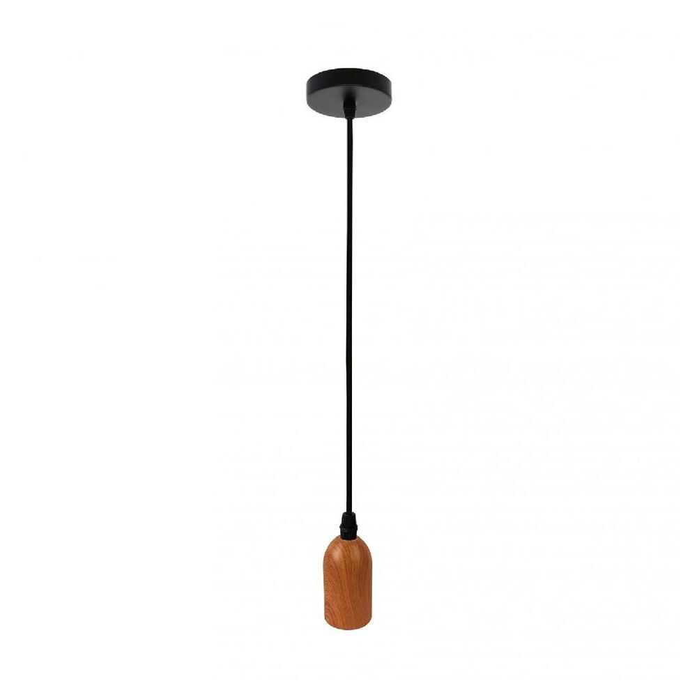 Pendente Taschibra 1 Lâmpada Dot Metal Vintage E27 Amadeirado
