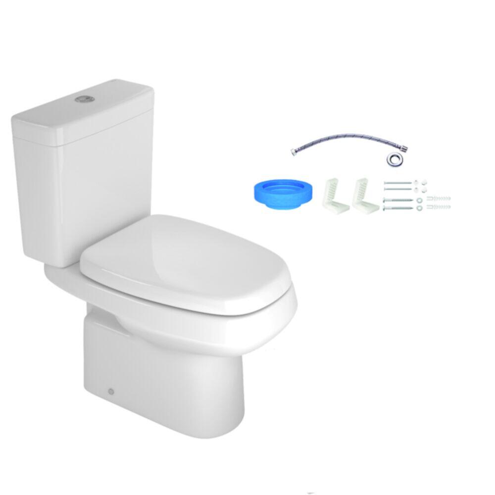 Kit Vaso Sanitário com Caixa Acoplada Acionamento Duplo 3/6L Monte Carlo Branco Gelo Deca