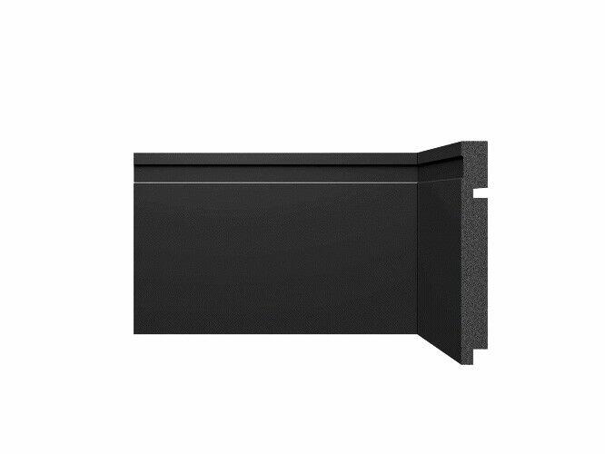Rodapé Poliestireno 3480 Black 15x2,4 Santa Luzia