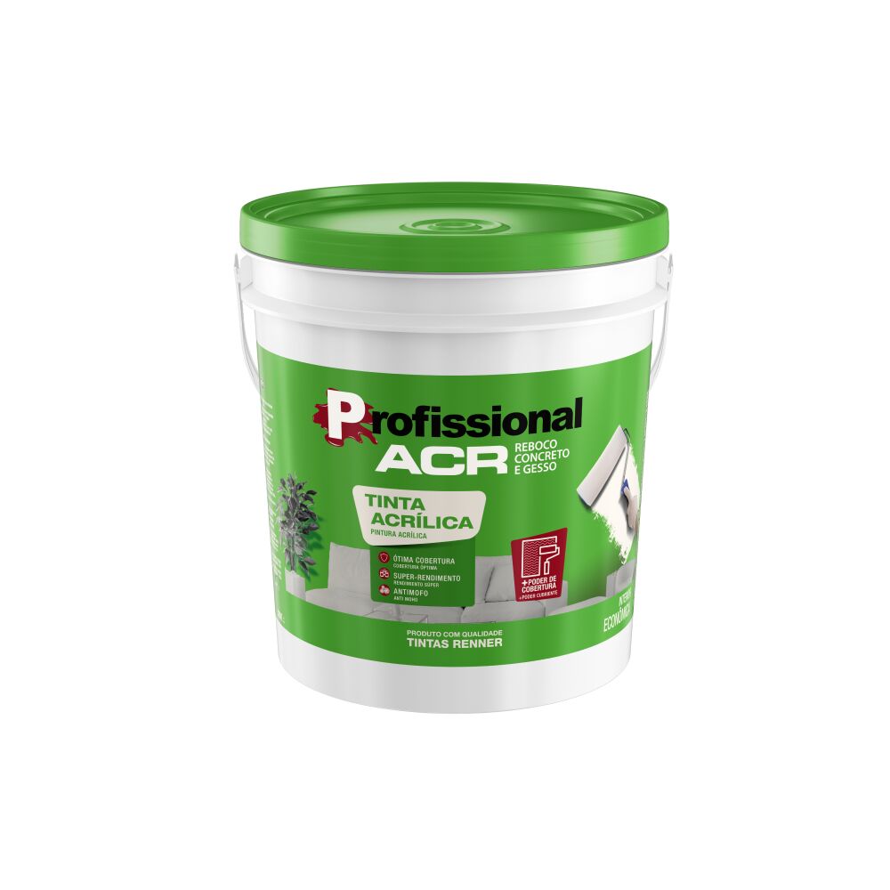 Tinta Renner Profissional ACR Acrílica Econômica 18L Palha Fosco