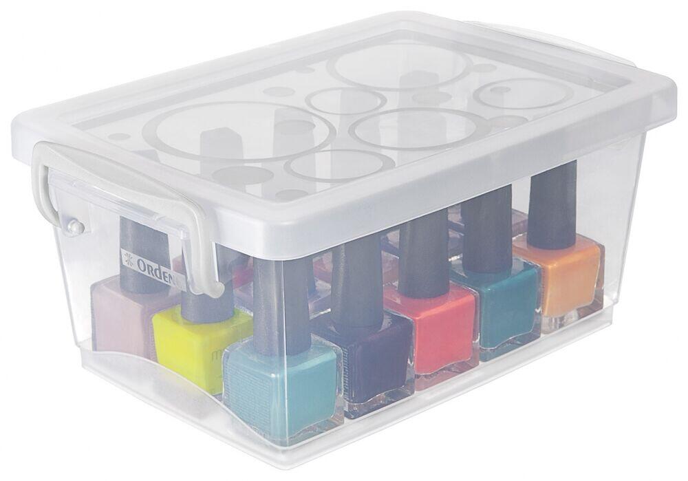 Organizador c/ Trava Bel Cristal 1,5L 19,7x11,8x9cm