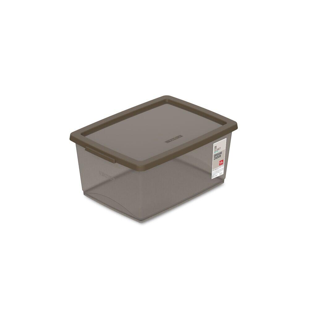 Organizador com tampa  My Closet  Camurça 7,5L 32,5x23,5x15,3