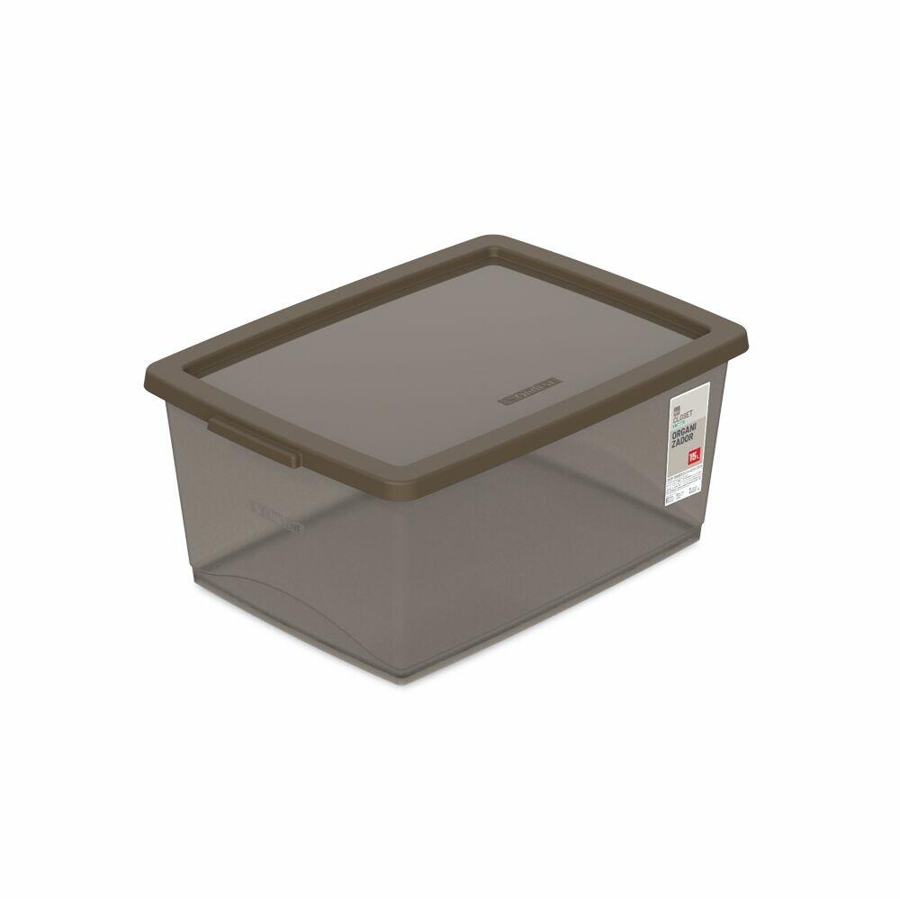 Organizador c/Tampa My Closet Camurça 15L  41,2x29,5x18,6cm
