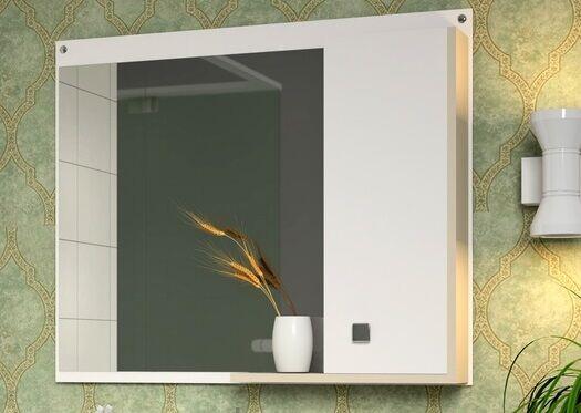 Espelheira para Banheiro C-Linea Gales 80x66cm Branco/Nude