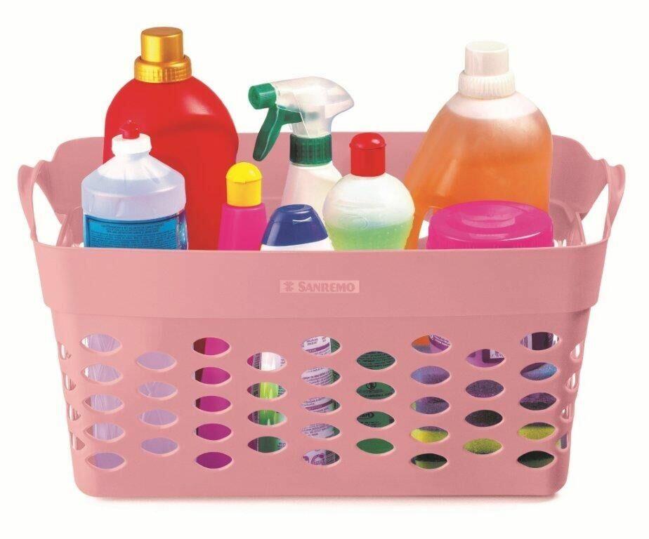 Cesto Multiuso Flexível 22L Rosa Sanremo