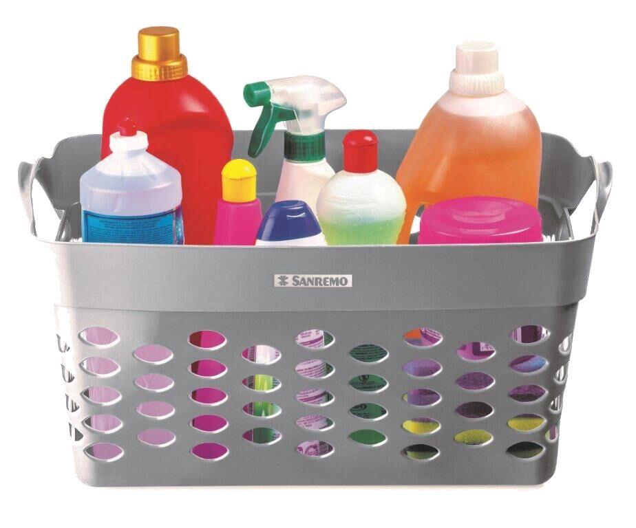 Cesto Multiuso Flexível 22L Cinza Sanremo