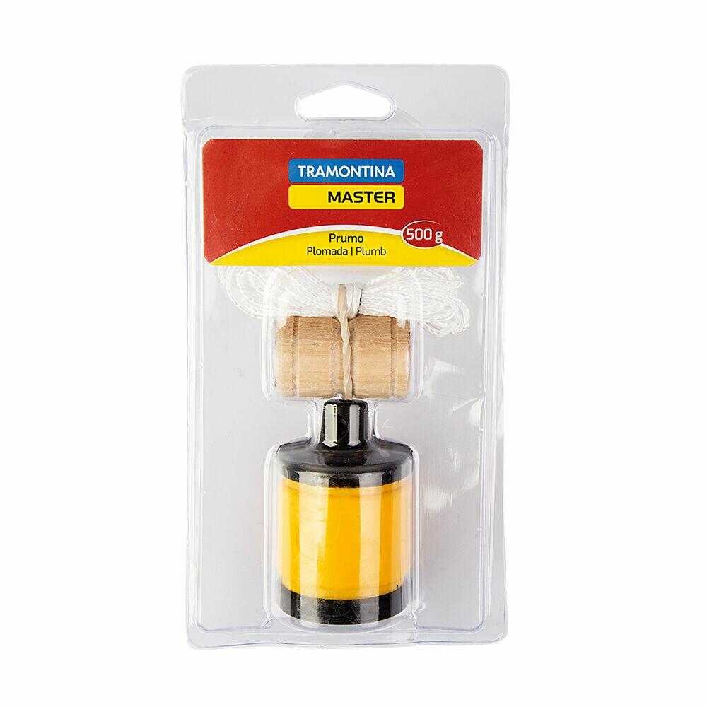 Prumo em Aço e Cordão de Nylon 500g Tramontina