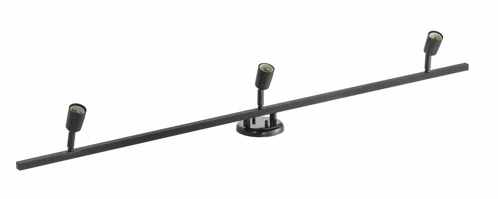 Spot Trilho Vitralux Bali 3 Lâmpadas 1,5m 20w E27 Preto