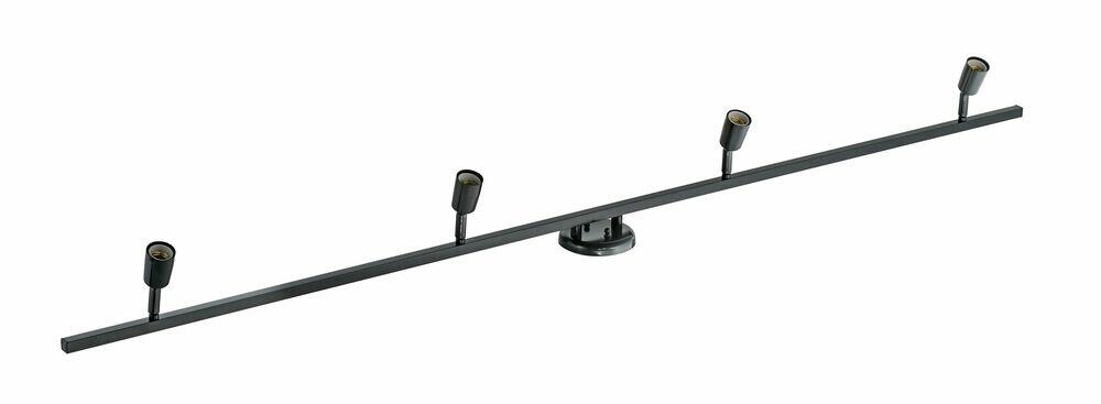 Spot Trilho Vitralux Bali 4 Lâmpadas 2m 20w E27 Preto