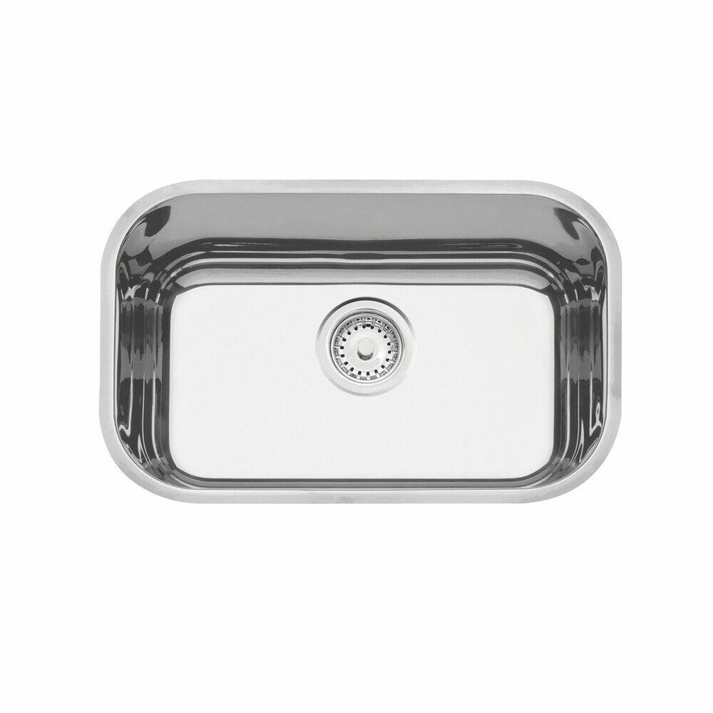 Cuba para cozinha de Embutir Inox Simples 47x30cm Alto Brilho Com Válvula Tramontina