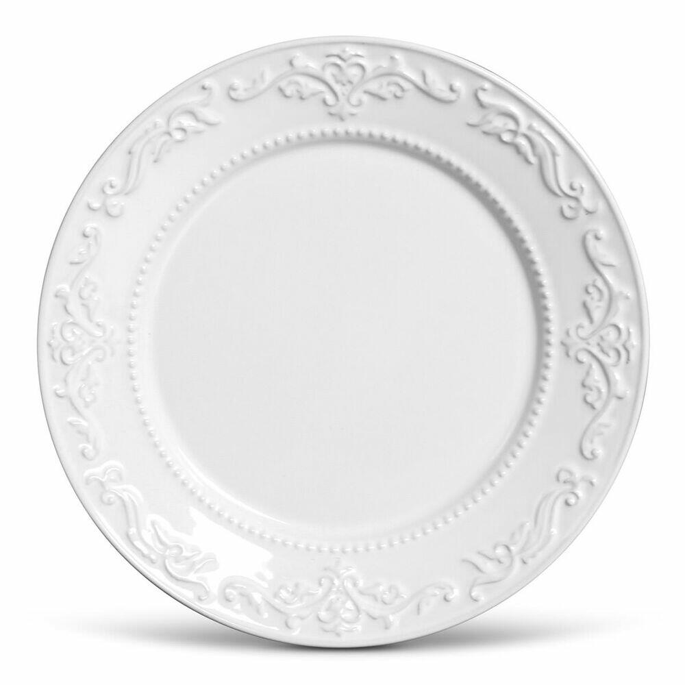Prato Raso Porto Brasil Acanthus 26cm Branco