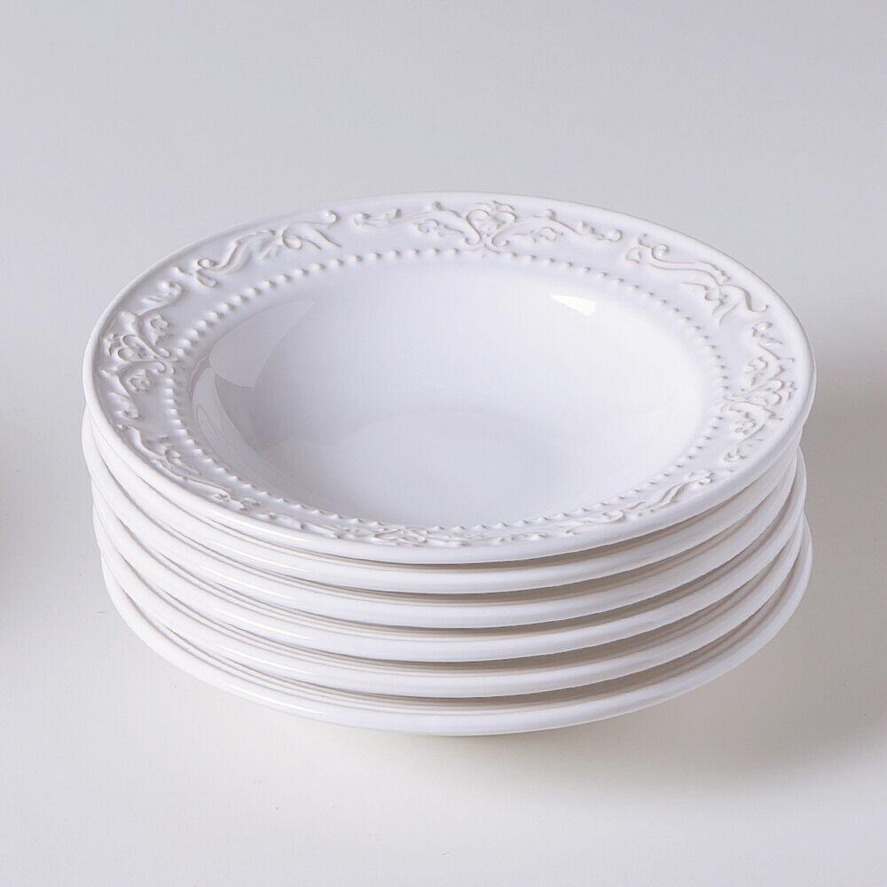 Prato Fundo Porto Brasil Acanthus 22cm Branco