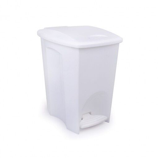 Lixeira de Plástico com Pedal 7L Plasútil Prática Branca