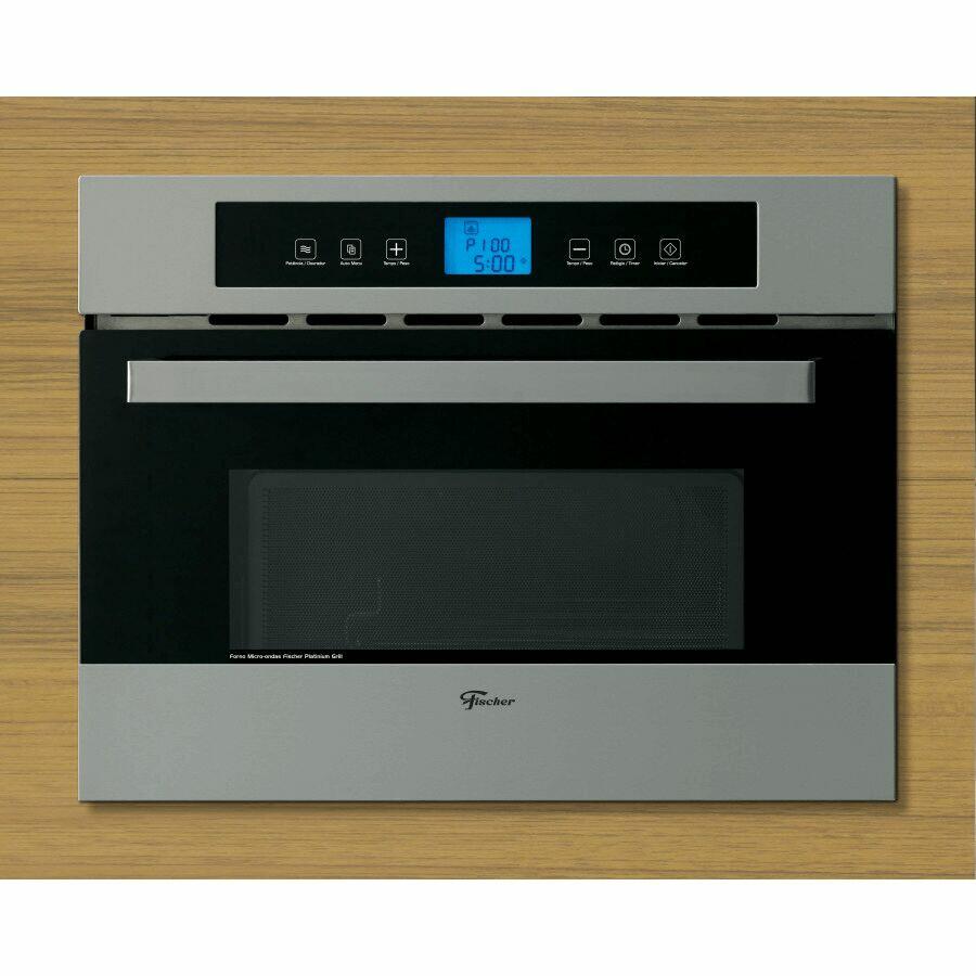 Microondas Platinium Grill 34L Inox Fischer