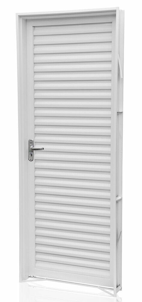 Porta de Abrir Aço CRV 2,15x0,84m Ideal Branca Direita R14