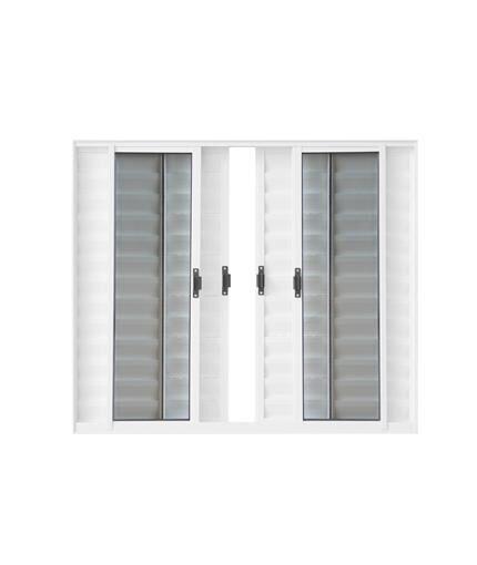 Janela Veneziana de Correr Alumínio Classic 6 Folhas 100x100 CRV