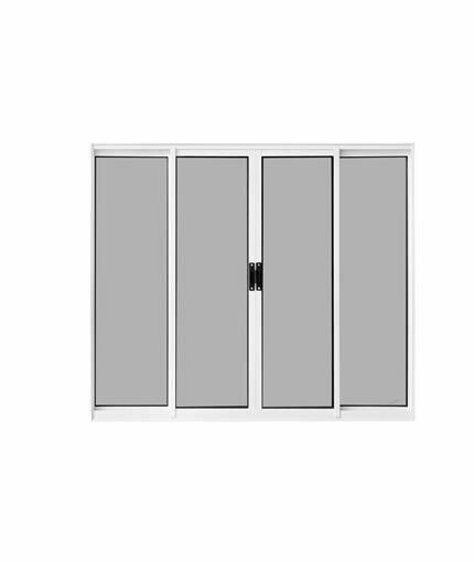 Janela de Correr Alumínio CRV Classic 100x100cm 4 Folhas Branca