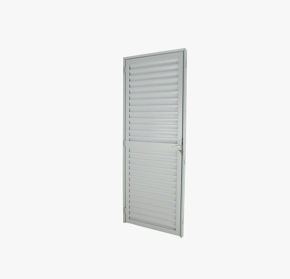 Porta de Abrir Alumínio CRV Nobre 2,1x0,9m Branca Esquerda