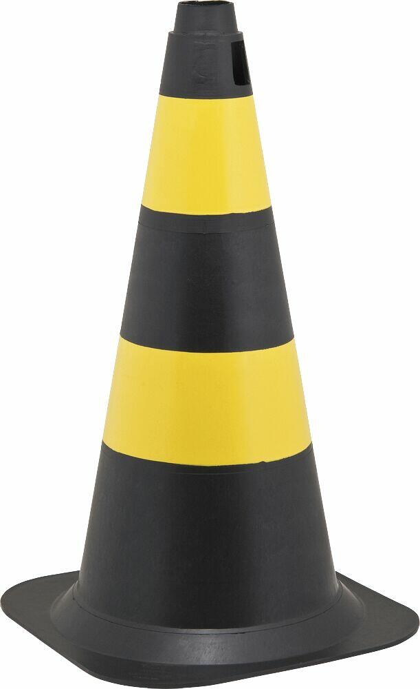 Cone de Sinalização 75cm Preto/Amarelo Vonder