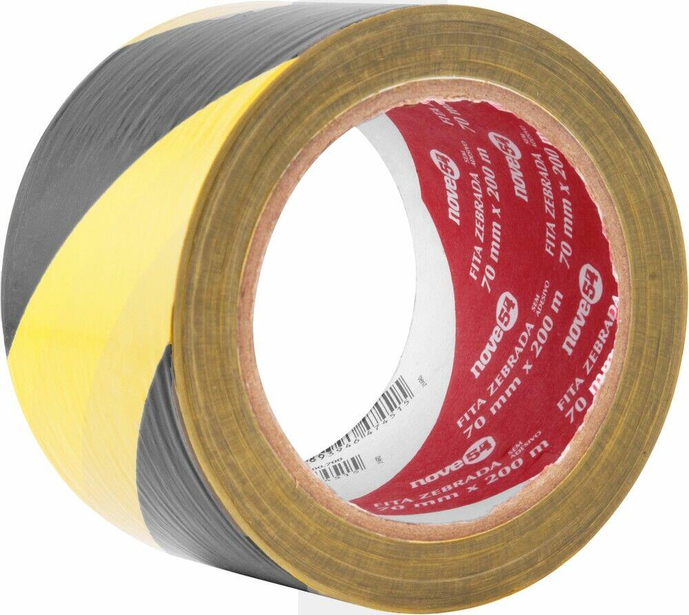 Fita Zebrada 7cmx200m Amarelo/Preto 954 Vonder