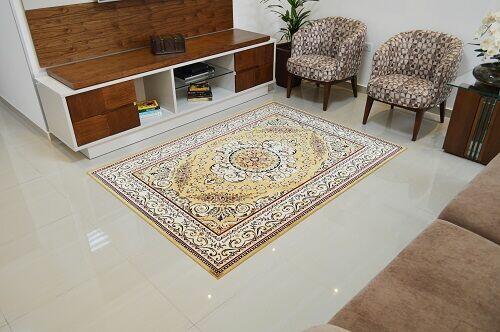 Tapete Marbella Kerman 0,48x0,9m Amarelo Rayza