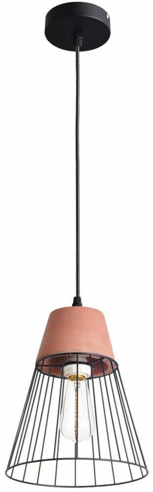 Pendente Avant 1 Lâmpada Kras 30cm E27 Preto/Vermelho