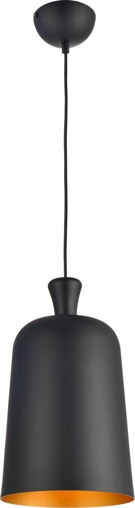 Pendente Avant 1 Lâmpada Bell 24cm E27 Preto