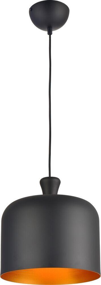 Pendente Avant 1 Lâmpada Bell 30cm E27 Preto Fosco