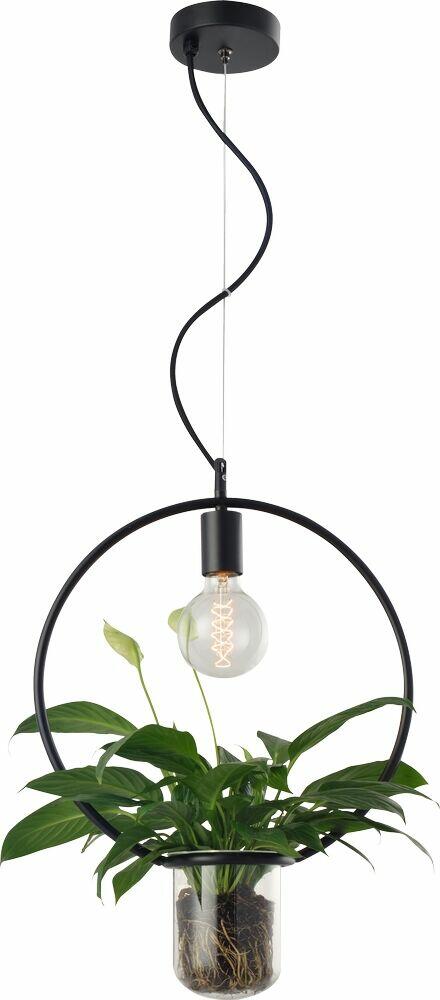 Pendente Avant 1 Lâmpada Nature 40cm E27 Preto