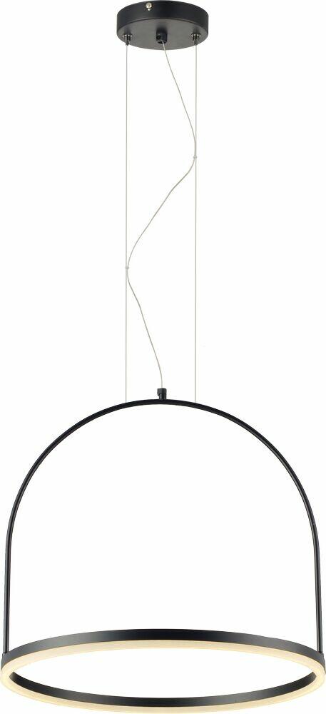 Pendente 1 Lâmpada Cage 55cm Preto Luz Amarela Avant
