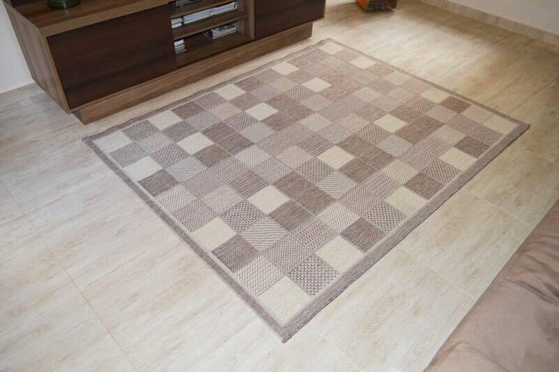 Tapete Rayza 2x2,5m Natural Look Tabuleiro Natural