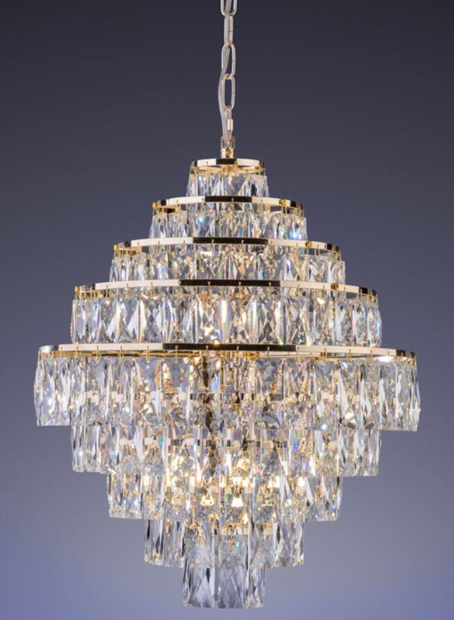 Lustre Startec Florença Belle 45cm 9 Lâmpadas G9 Dourado