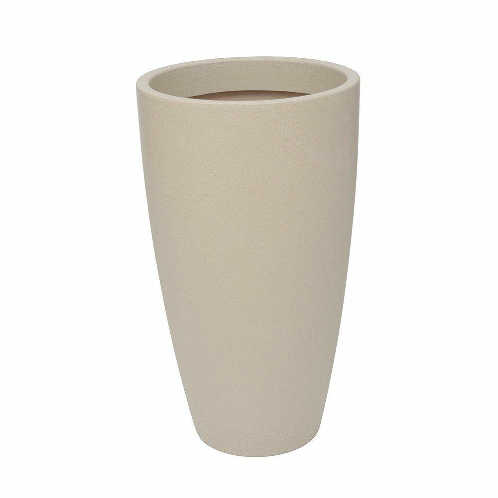 Vaso Malta Cone Redondo 43x76cm Granito Areia Vasart