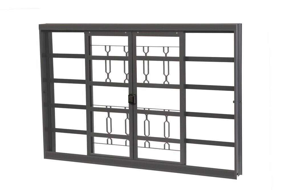 Janela de Correr Aço CRV Standard 120x100cm Cinza com Grade Elo