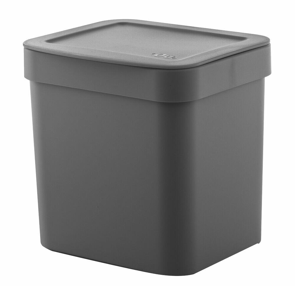 Lixeira para Pia com Tampa 2,5L Chumbo Martiplast