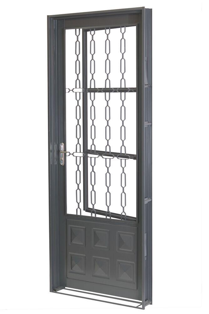 Porta de Abrir Aço CRV 2,15x0,84m Standard Cinza Esquerda R6,5 203601