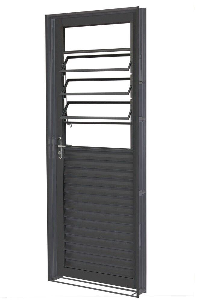 Porta de Abrir Aço CRV Standard Cinza 2,15x0,84m