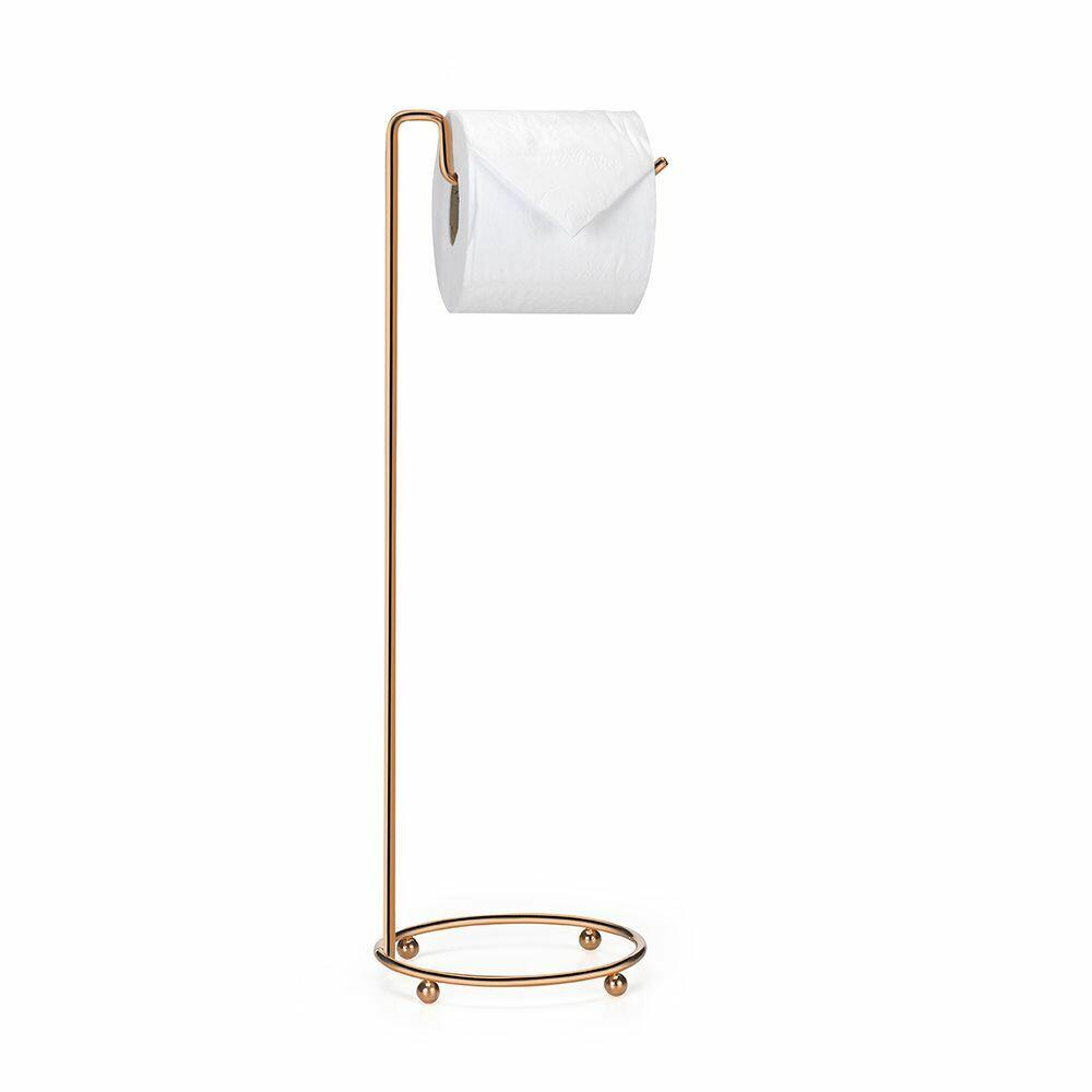Porta Papel Higiênico de Piso Premium Unitário Dourado Arthi