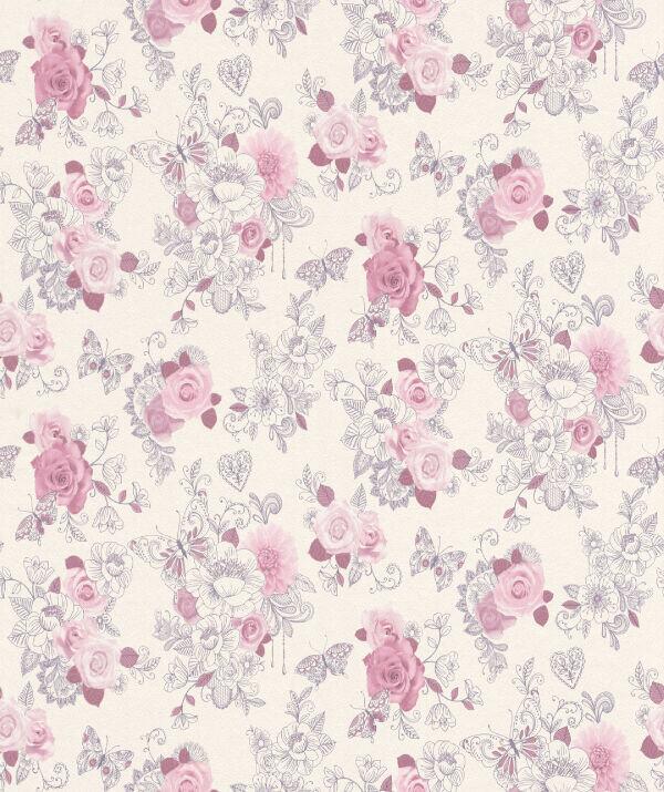 Papel de Parede Diagonal 0,53x10m Floral RS 202304