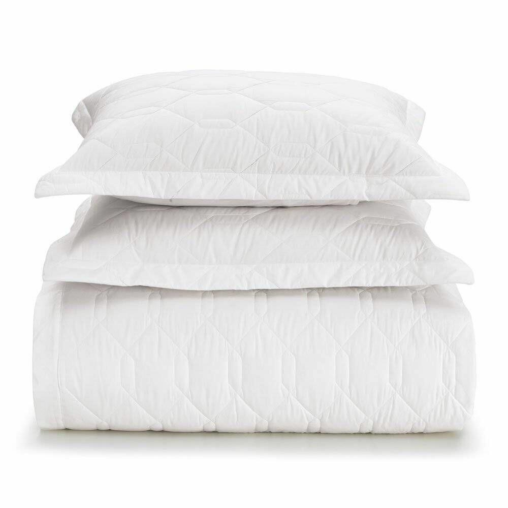 Kit Cobre Leito Queen Karsten Liss 180 Fios Branco 3 Peças