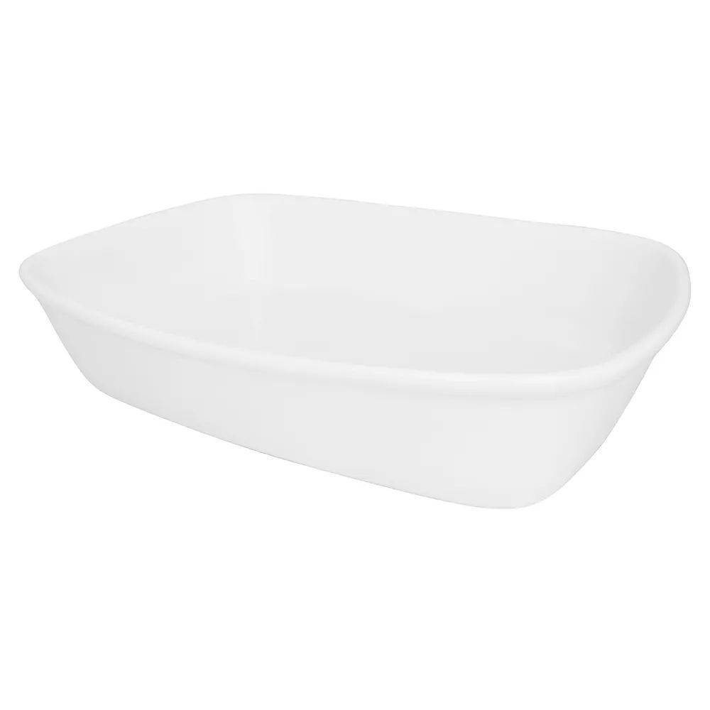 Travessa Refratária em Cerâmica Bake 30x21cm Branca Oxford