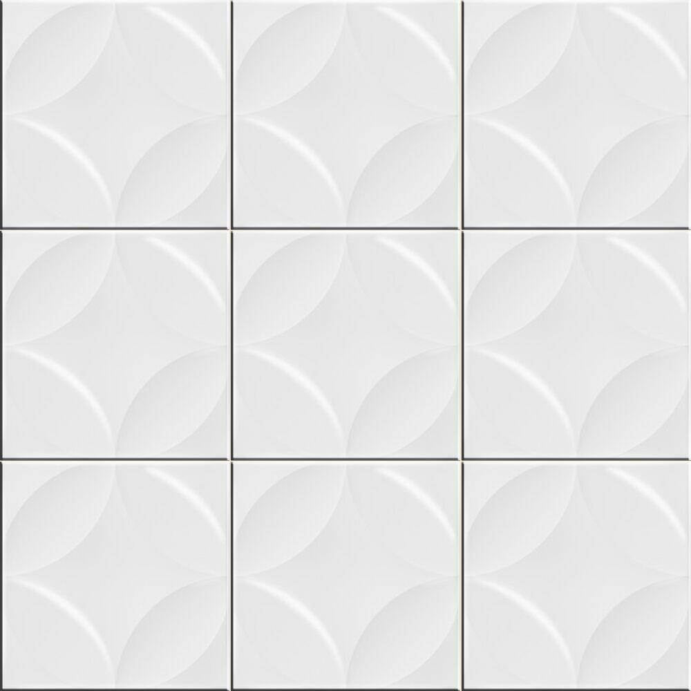 Faixa Decorativa Art Glamour Branco Acetinado 20,5x20,5 Sofistiq