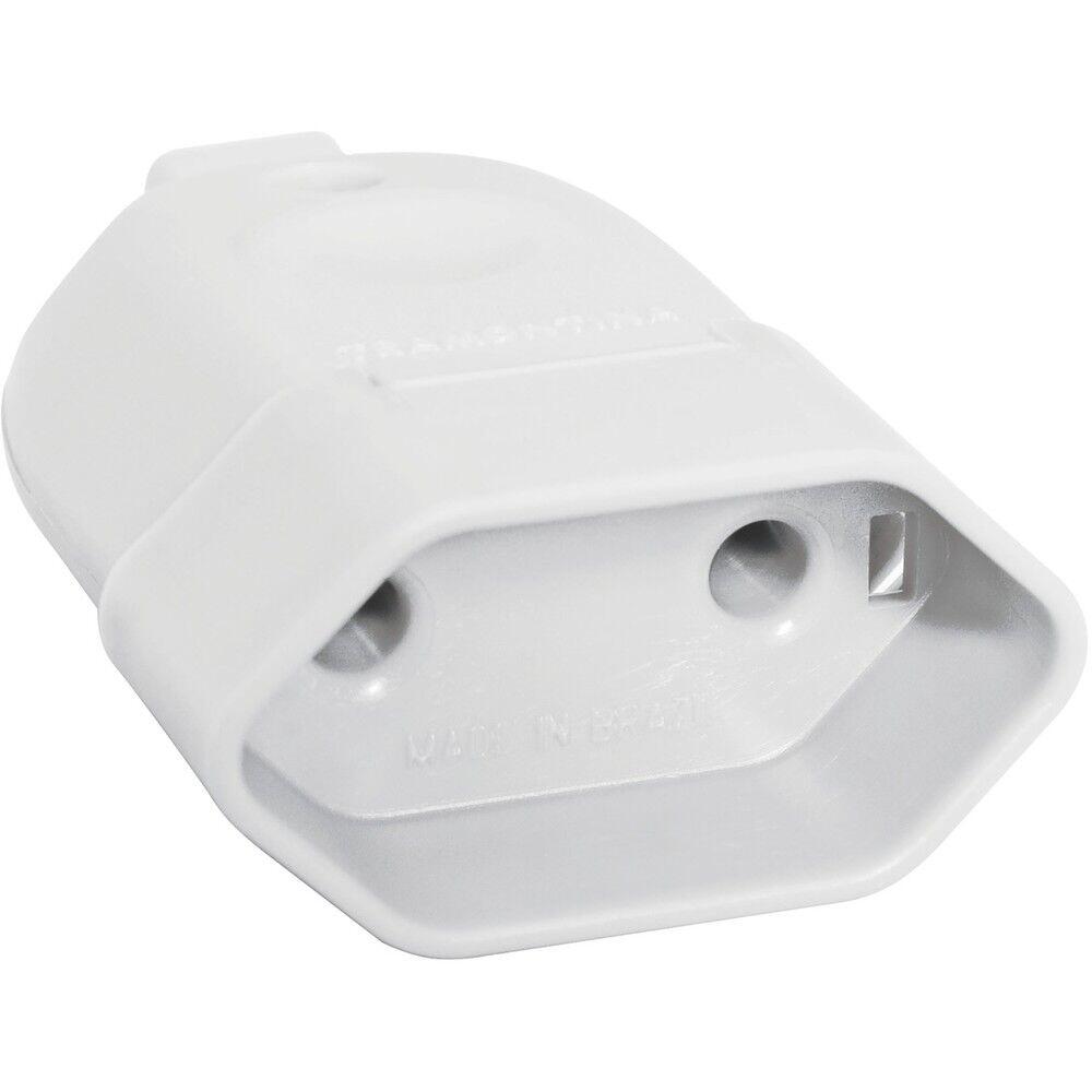 Plugue Fêmea Tramontina 1 Módulo 2P 10A 250V~ Branco 57402/252