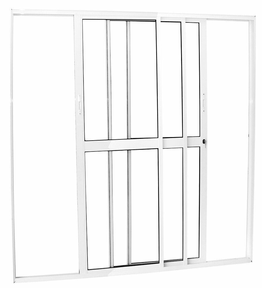 Porta de Correr Alumínio CRV 2,1x1,5m Nobre