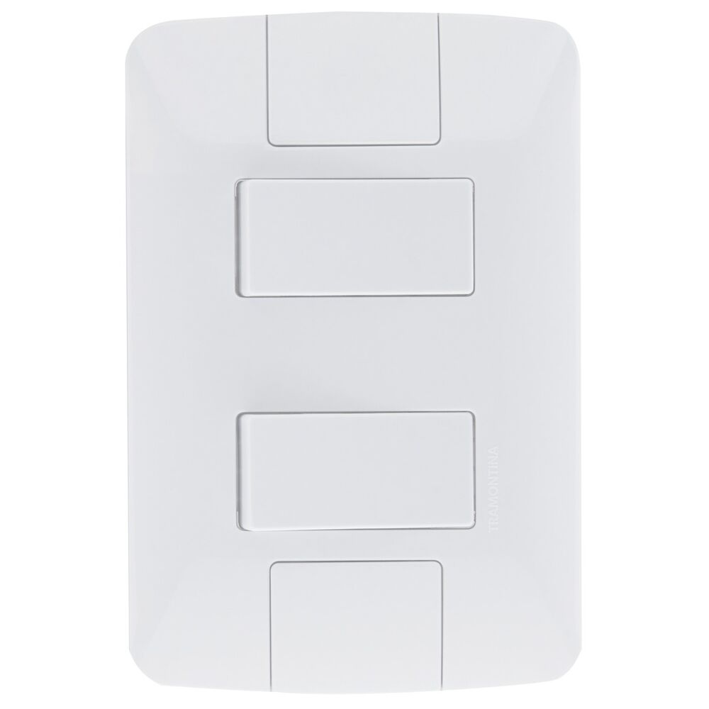 Conjunto Interruptor Aria 2 Módulos Branco Simples Tramontina