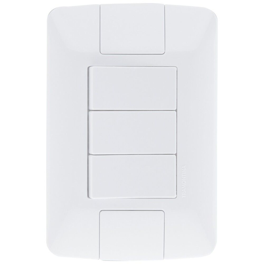 Conjunto Interruptor Aria 3 Módulos Paralelo Branco Tramontina