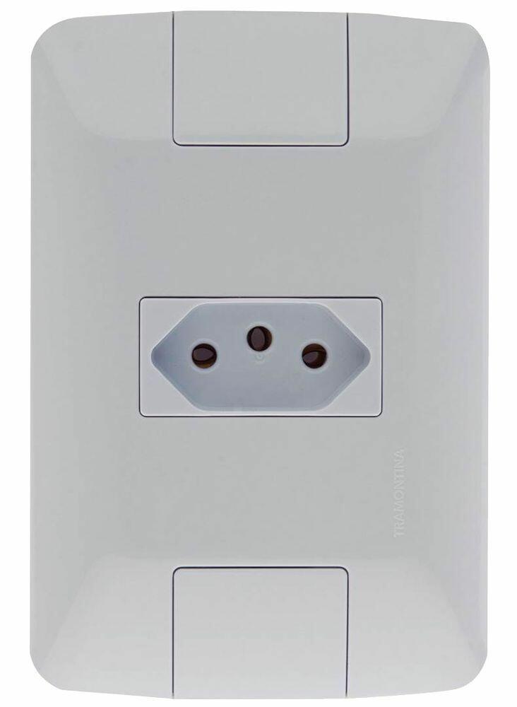 Conjunto Tomada Aria Branco 1 Módulo 2P + T 10A Tramontina