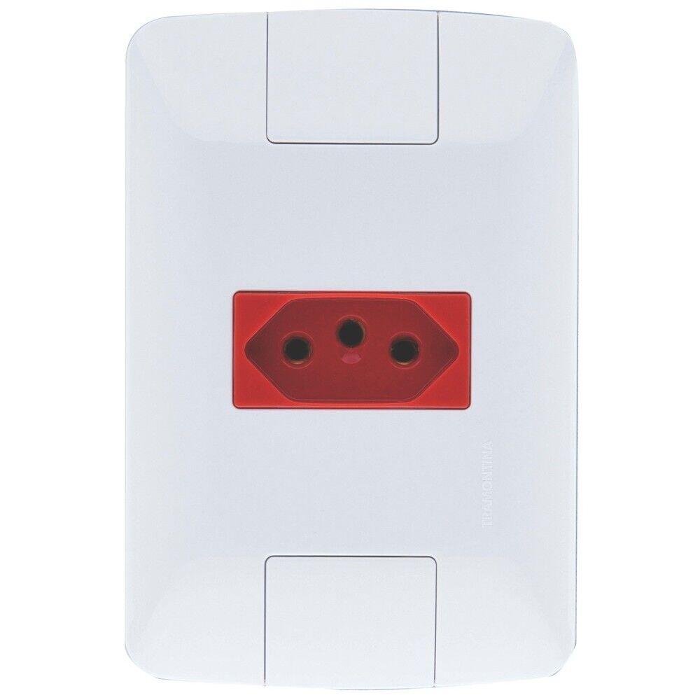 Conjunto Tomada Aria 1 Módulo 2P + T 20A Vermelho Tramontina